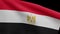 3D Alpha channel Egyptian flag waving on wind. Egypt banner blowing silk