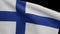 3D Alpha channel Finlandian flag waving wind. Finland banner blowing silk.
