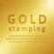 3d Alphabet gold stamping font effect