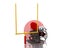 3d American football helmet and football goal.