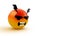 3D Angry, mad emoji sign. Emoticon Icon Design for Social Network. Grinning emoticon. Emoji, concept.