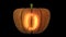3d animated carved pumpkin halloween text typeface with candle light animation loop 0
