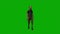 3d animated little kindergarten boy on green screen playing and talking and active in chroma key background