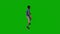 3d animated little kindergarten boy on green screen playing and talking and active in chroma key background