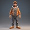 3d Animated Male Game Character In Sport Jacket And Cap