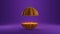 3d animation for advertisement creative, banner design. celebration party spooky Halloween pumpkin graveyard autumn on purple