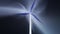 3D animation of the airflow around a wind turbine