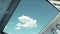 3d animation of clouds flying over patio