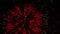 3D animation of colored, large fireworks. 3d animation rendering