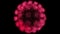 3D animation of the Coronavirus. Pneumonia viruses, H1N1, SARS, Flu, cell infect organism, aids. Microscopic view of