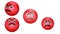 3D animation of an evil rotating and jumping red anger emoji.