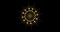 3d animation of flower mandala gold moon and sun, Mystical wiccan Sacred geometry. Looping Video of golden magic pagan symbols