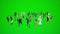 3D animation of a group of Arabs on the beach during the summer holidays in the green screen, they a