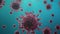 3D animation Outbreak Coronavirus concept. Virus background. Spread of the virus within the human. Epidemic, pandemic