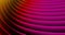 3d animation of pink rows. Wave-like motion of multi-colored sheets.