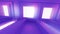 3D Animation purple square room with white light, 360 Panoramic, Motion Abstract image of geometric background