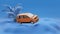 3D Animation Render with Cars, Luggage, and Maps in Unique and Charming Color Variants