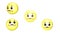 3D animation of a sad rotating and jumping yellow emoji.