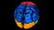 3d animation of the various colored parts of the brain - Parietal lobe