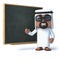 3d Arab stands at the blackboard