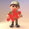 3d army soldier character holding a piece of a jigsaw puzzle, 3d illustration