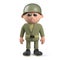 3d Army soldier standing to attention