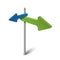 3d arrow signpost