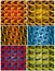 3d arrows seamless patterns set.