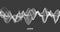 3d audio soundwave. White music pulse oscillation. Glowing impulse pattern