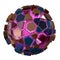 3d ball of shards of glass in pink on white background. 3d