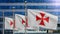 3D Banner knights templars, flag of poor soldiers christ and temple of solomon