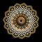 3d Baroque vector round zigzag mandala pattern. Ornamental floral background. Geometric greek key meanders circle zig zag ornament