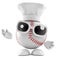 3d Baseball character is a chef