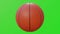 3D basketball animation of spinning ball on green screen