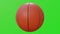 3D basketball animation of spinning ball on green screen