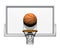 3d basketball isolated on a white