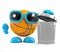 3d Basketball throws out the rubbish