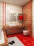 3d bathroom rendering