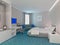 3d bedroom rendering, hotel rooms