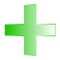 3d bevel cross as healthcare, first-aid, emergency response and as aid as a general symbol. Ambulance, paramedic, hospital and