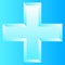 3d bevel cross as healthcare, first-aid, emergency response and as aid as a general symbol. Ambulance, paramedic, hospital and