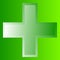 3d bevel cross as healthcare, first-aid, emergency response and as aid as a general symbol. Ambulance, paramedic, hospital and