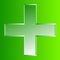 3d bevel cross as healthcare, first-aid, emergency response and as aid as a general symbol. Ambulance, paramedic, hospital and