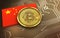 3d bitcoin china flag