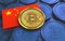 3d bitcoin china flag