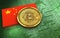 3d bitcoin china flag