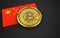 3d bitcoin china flag