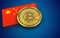 3d bitcoin china flag
