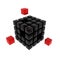 3d black cubic puzzle.