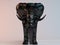 3D black low poly (Elephant)